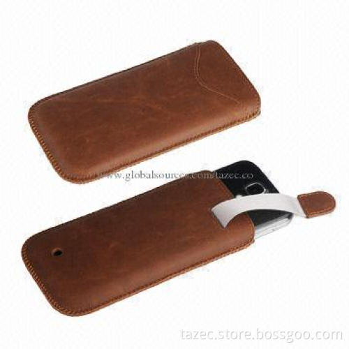 Vertical Slim Leather Cases for Mobile Phones, Various Colors Available